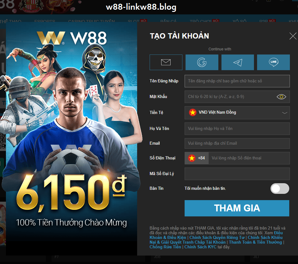 W88 Base - Link vào W88 mới nhất mobile & PC 2026 - Link W88 5 Quy trình đăng ký tài khoản cá cược W88